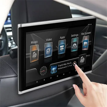 Дисплей подголовника автомобиля Android 11, 10,1-дюймовые мониторы MP5 с 7 цветами окружающего освещения, автоматический мультимедийный видеоплеер 1080P
