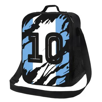 Легенда Аргентинского футбола Марадона Термоизолированная сумка для ланча Портативный контейнер для ланча для кемпинга и путешествий Bento Food Box