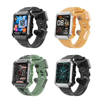 Умные часы IP67, водонепроницаемые Модные умные часы, монитор сердечного ритма, совместимые с TWS Bluetooth Наушники