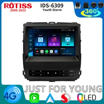 Rotiss 8 Core Android Автомобильный Радиоприемник GPS Для Toyota Land Cruiser Prado LEXUS GX 470 2002-2009 CarPlay Авто Стерео 4G WIFI Головное Устройство