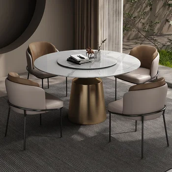 Легкая роскошная кремовая плита Wind Rock с высококачественным дизайном, современный и простой домашний обеденный стол