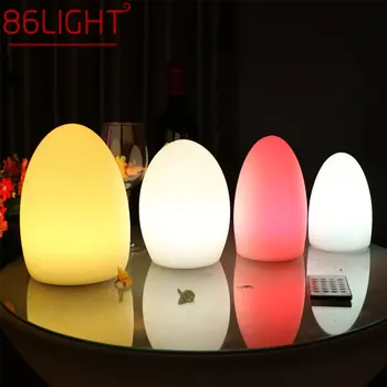 86LIGHT Современная светодиодная Атмосферная настольная лампа Креативный настольный светильник в форме яйца Цвет Люминесценции Водонепроницаемый Декор ресторана Kty