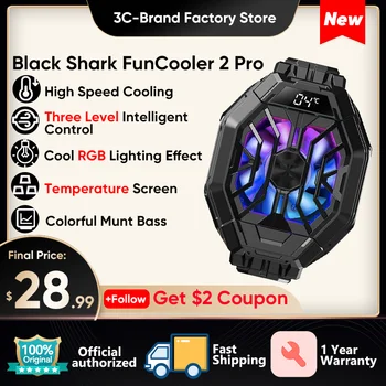 Black Shark Fun Cooler 2 Pro Funcooler Жидкостного Охлаждения С Дисплеем Температуры для Телефона iPhone Xiaomi Redmi Black Shark ROG 5