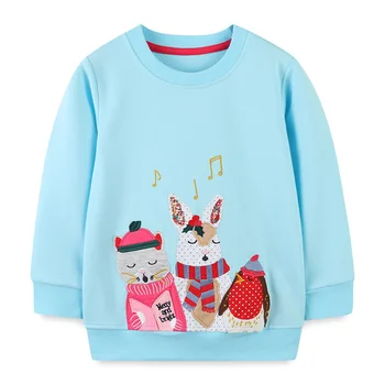 Новый модный свитер для мальчиков и девочек, весенне-осенняя детская одежда, хлопковый топ для мальчиков, детская одежда с мультяшным принтом, повседневная