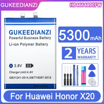 Сменный аккумулятор GUKEEDIANZI HB466489EFW 5300 мАч для аккумуляторов мобильных телефонов Huawei Honor X20 X 20