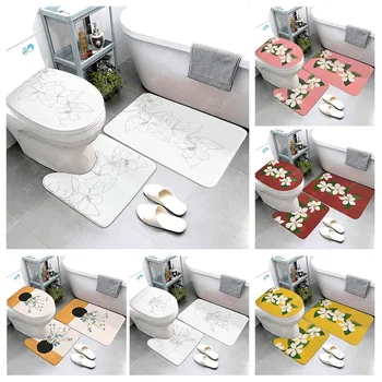 Противоскользящий коврик для ванной, Маленький коврик для ванной, коврик для душа, Декоративный впитывающий коврик для ног, коврик для ванной, туалета, Morandi Nordic Modern