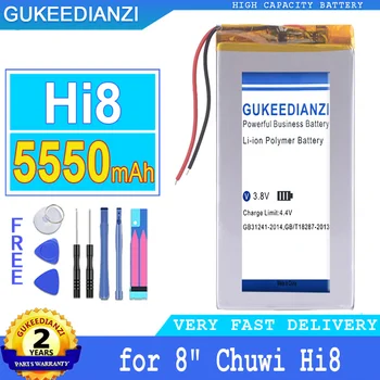 5550 мАч GUKEEDIANZI Аккумулятор Hi8 (2 линии) для 8 9 дюймов 9-дюймовый Планшетный ПК для CHUWI Hi8Pro Xv8 DVD DVR Bateria с бесплатными инструментами