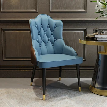 Итальянское легкое роскошное обеденное кресло, высококлассное кресло для приема гостей в отеле, Банкетный зал, Современные минималистичные стулья для столовой, Мебель