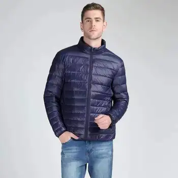 Зимняя куртка, мужской теплый пуховик со стоячим воротником, уличная мода, повседневная брендовая верхняя мужская куртка-парка, пальто
